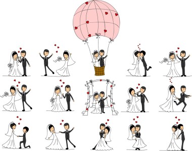 卡通婚禮圖片圖片