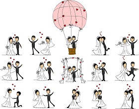 卡通婚礼图片图片