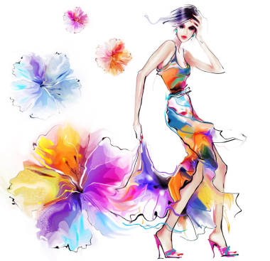 美麗時尚女孩 圖片