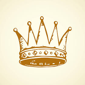 皇冠。矢量绘图