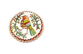 姜饼装饰鸟照片