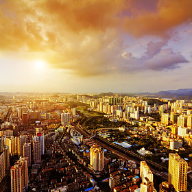 中国的城市图片