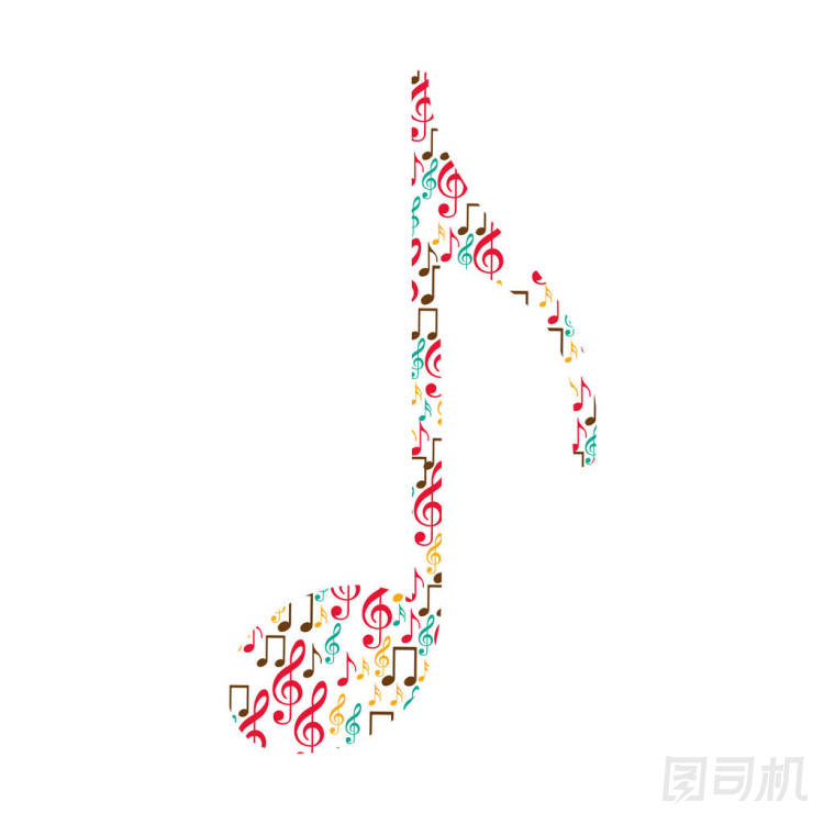 顫抖注意顏色輪廓形成的音符