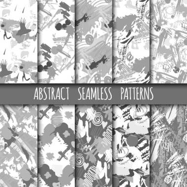 創(chuàng)新通用不同手繪制無(wú)縫模式無(wú)盡紋理抽象填充表面和豐富多彩的幾何軍事背景矢量圖