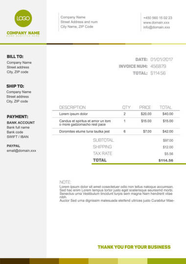 簡(jiǎn)單的發(fā)票模板圖片