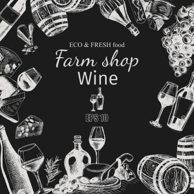 紅酒和奶酪食品卡照片