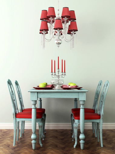 奠定了的表和燈