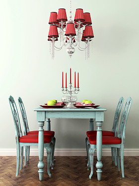 奠定了的表和灯