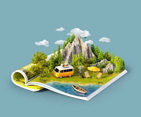 在页面上的山图片