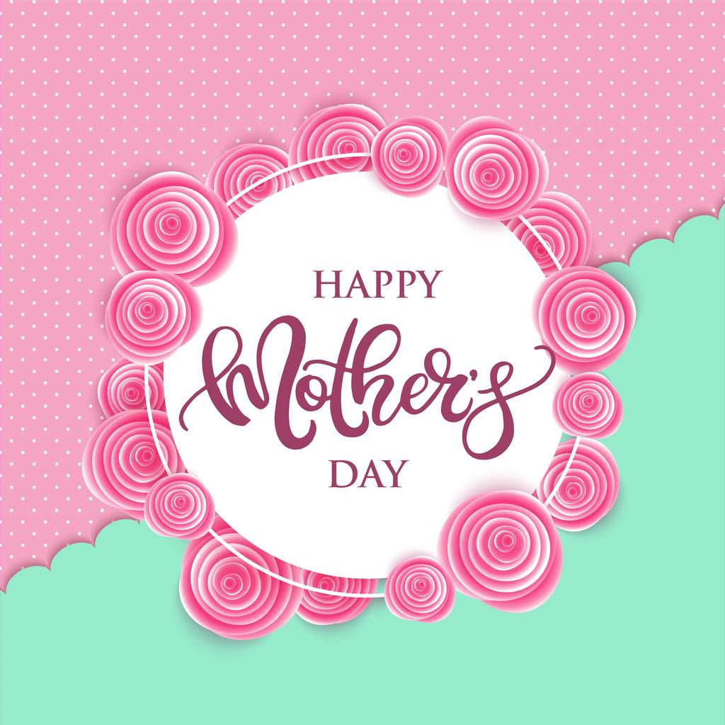 快乐母亲节矢量海报与花.图片 快乐母亲节矢量海报与花.图片