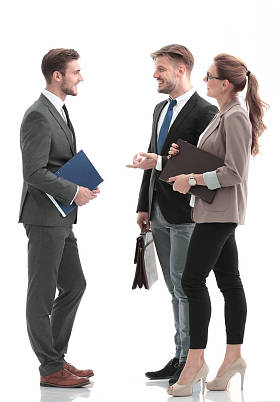 成功和自信的业务工作群人.图片