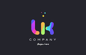 lk l k 色彩虹创意颜色字母表字母标志 ico