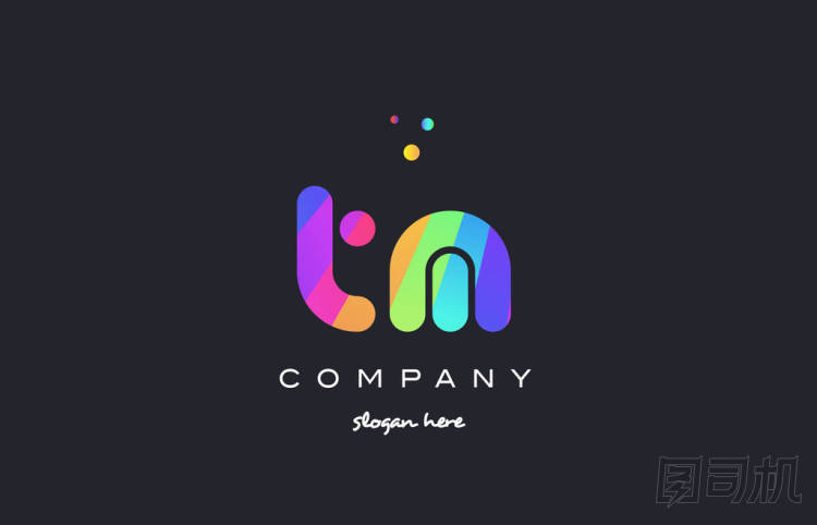 tm t m 色彩虹創(chuàng)意顏色字母表字母標志 ico