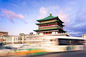 西安著名古钟楼图片