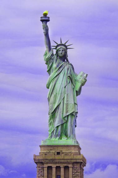 在纽约的自由女神像
