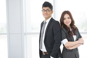 雄心勃勃的团队照片