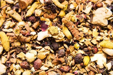 不同品種和混合茶對(duì)埃及集市在伊斯坦布爾，土耳其