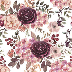 无缝的水彩花卉图案