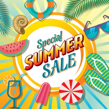 夏季銷售橫幅圖片