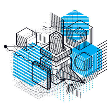 等距的抽象形状组成