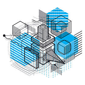 等距的抽象形状组成