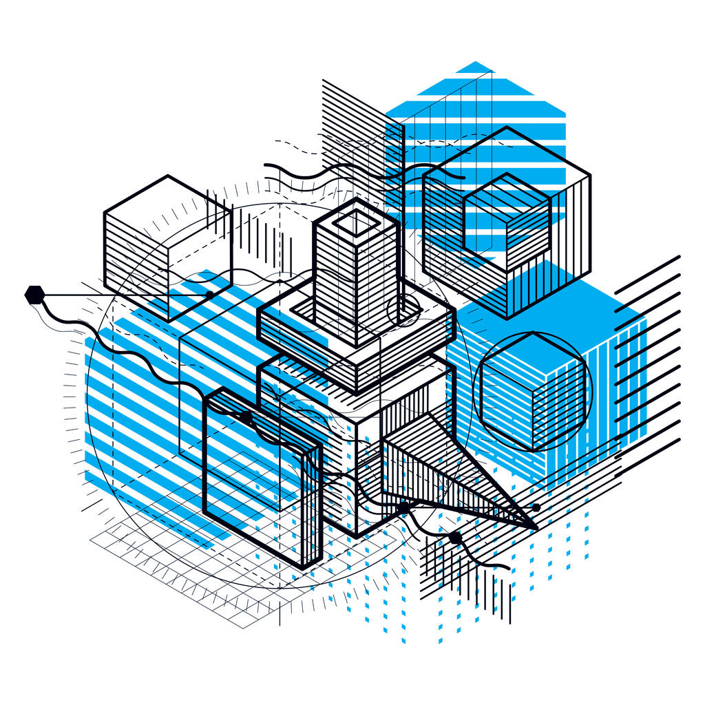 等距的抽象形状组成