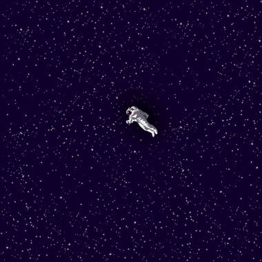 開放太空中的宇航員圖片
