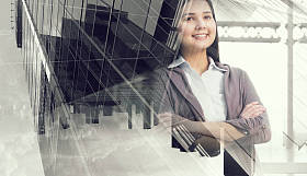 在现代倾向的节奏。混合媒体图片