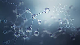 分子模型的三维图。原子与分子科学背景