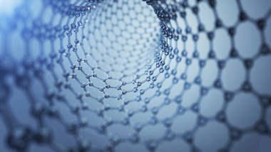 3d illusrtation 的石墨烯分子。納米技術(shù)的背景說明