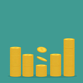 成堆的金币图标 图片