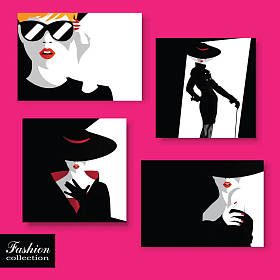 波普艺术风格的时尚女人