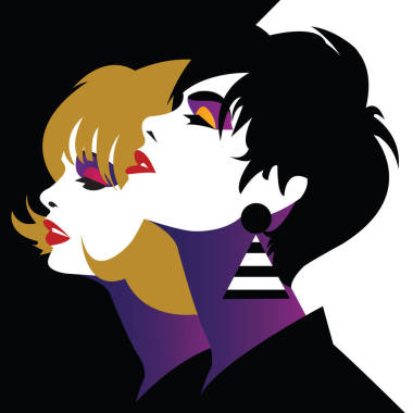 波普藝術(shù)風(fēng)格的時(shí)尚女人.圖片