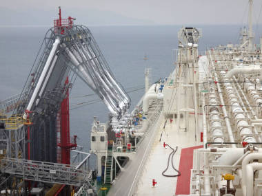 The cargo of a Lng liquefied natural gas vessel