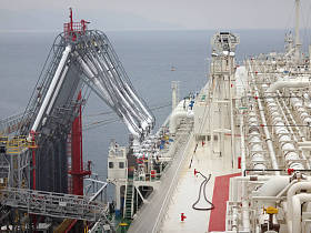 The cargo of a Lng liquefied natural gas vessel