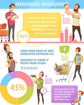 父亲复古卡通图海报 图片