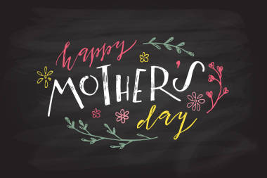 母親節(jié)快樂(lè)一天文本圖片