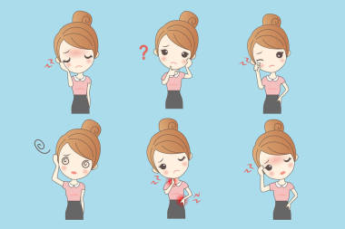 身體疼痛的女商人