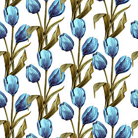 无缝花纹与郁金香图片