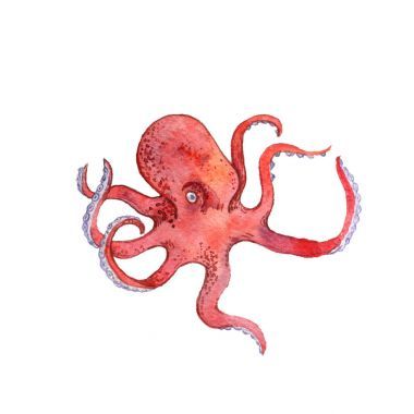 水彩繪畫紅八達通圖片