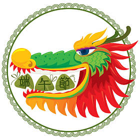 龙吃米饭饺子设计图片