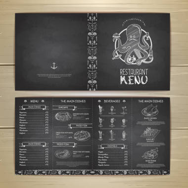 粉筆畫畫餐廳菜單設計