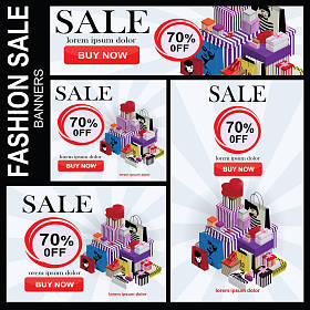 套的时装销售横幅