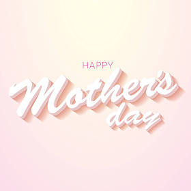 矢量幸福的母亲一天矢量贺卡