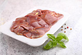 生鸡肝板上图片