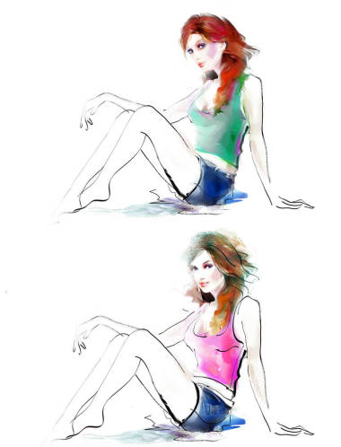 時尚漂亮女孩集