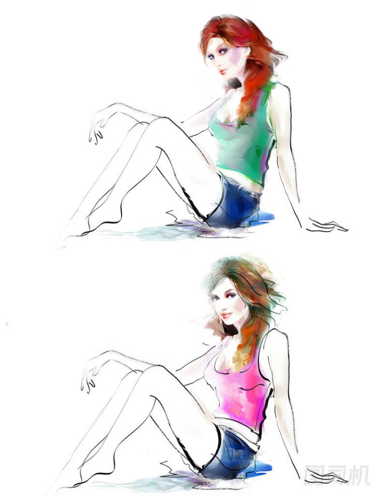 時尚漂亮女孩集