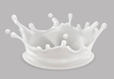 牛奶飞溅。3d 矢量图标