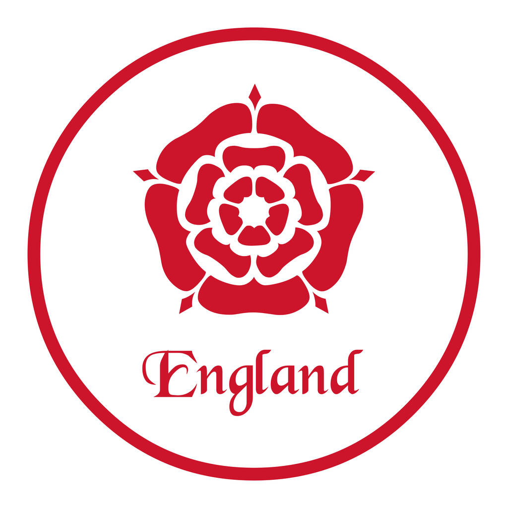 英国国徽与上白色的都铎玫瑰