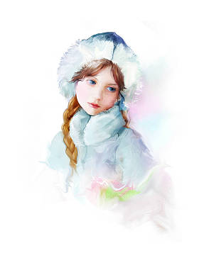 年轻美丽的雪姑娘图片